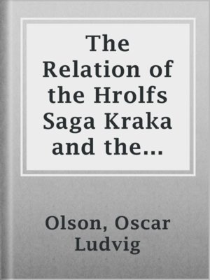cover image of The Relation of the Hrolfs Saga Kraka and the Bjarkarimur to Beowulf